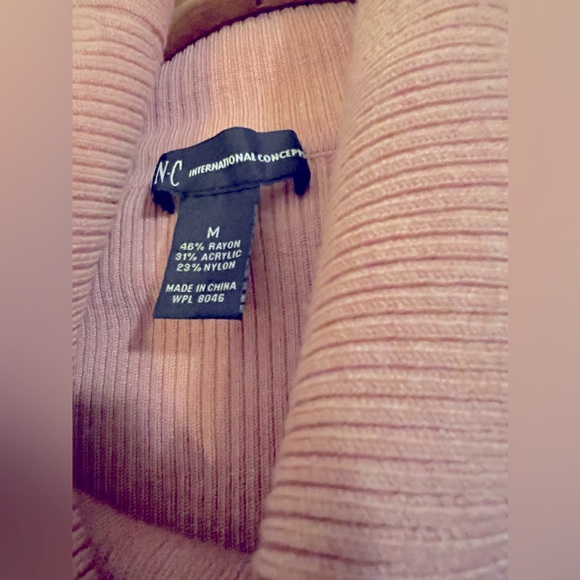 Medium INC Pink Cowl Neck Sweater - Picture 6 of 6